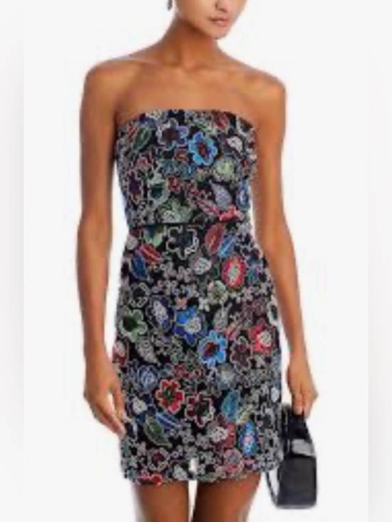 Sam Edelman Dresses & Skirts - Sam Edelman Women’s Floral Embroidered Strapless Mini Dress Size 8 NWT
